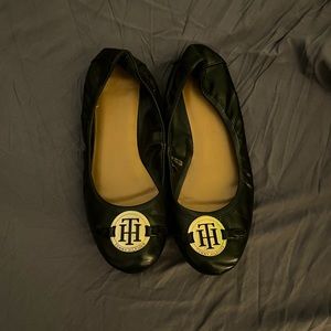 Tommy Hilfiger Black Flats